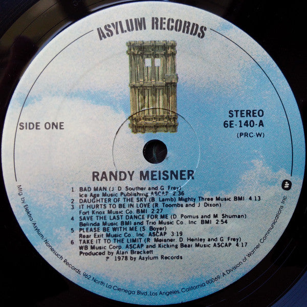 Randy Meisner - Randy Meisner (Vinyl, LP, Album) Very Good Plus (VG+) / Very Good Plus (VG+)