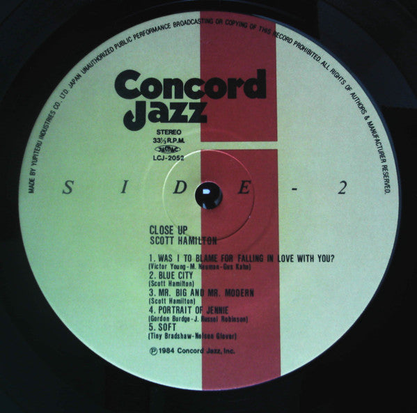 Scott Hamilton - Close Up (Vinyl, LP, Album, Reissue)