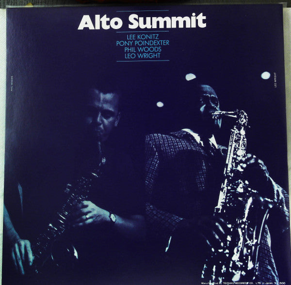 Lee Konitz - Alto Summit (Vinyl, LP, Album, Reissue, Stereo) Very Good Plus (VG+) / Very Good Plus (VG+)