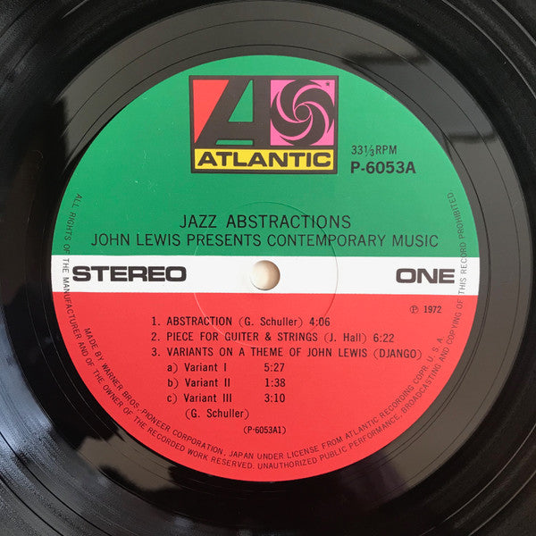 John Lewis (2) - Jazz Abstractions (Vinyl, LP, Album, Reissue, Stereo) Very Good (VG) / Very Good (VG)