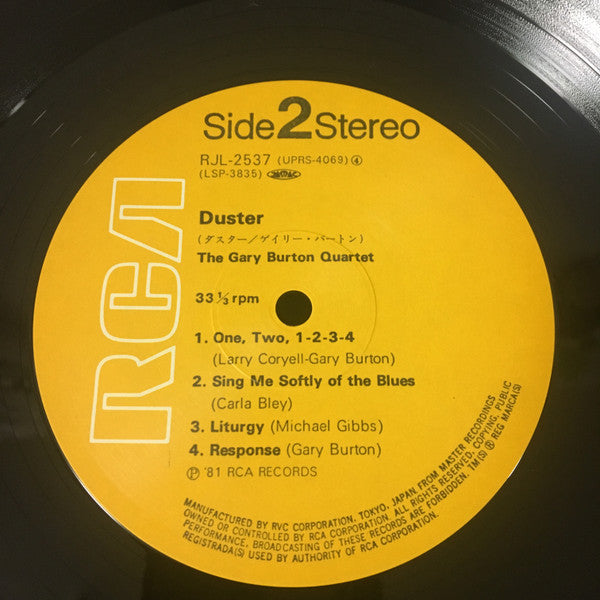 Gary Burton Quartet - Duster (Vinyl, LP, Album, Reissue, Stereo)