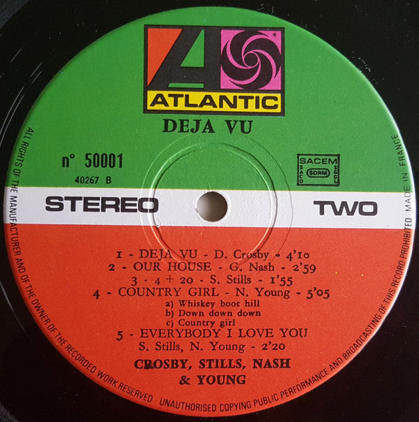 Crosby, Stills, Nash & Young - Déjà Vu (Vinyl, LP, Album, Reissue, Stereo) Good Plus (G+) / Very Good (VG)