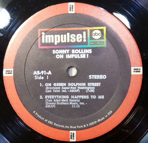 Sonny Rollins - On Impulse! (Vinyl, LP, Album, Reissue, Stereo) Very Good Plus (VG+) / Very Good (VG)