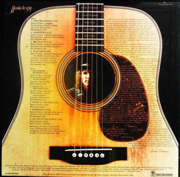 Mark O'Connor - Markology (Vinyl, LP) Near Mint (NM or M-) / Very Good Plus (VG+)
