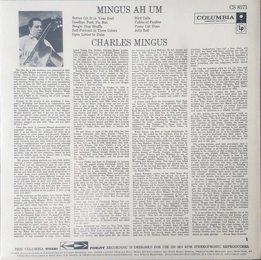Charles Mingus - Mingus Ah Um (Vinyl, LP, Album, Reissue, Remastered, Stereo) Near Mint (NM or M-) / Near Mint (NM or M-)