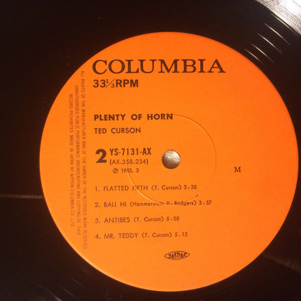 Ted Curson - Plenty Of Horn (Vinyl, LP, Album, Reissue, Mono) Near Mint (NM or M-) / Very Good Plus (VG+)