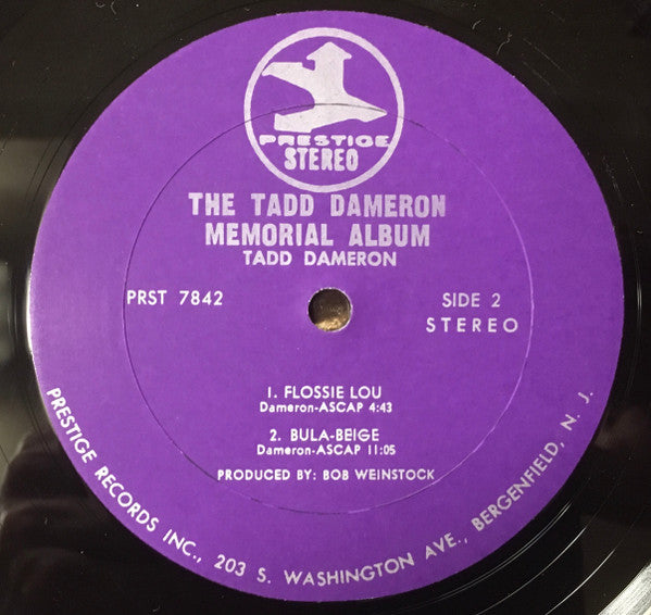 Tadd Dameron - The Tadd Dameron Memorial Album (Vinyl, LP, Album, Stereo, Reissue, Remastered) Good Plus (G+) / Very Good Plus (VG+)