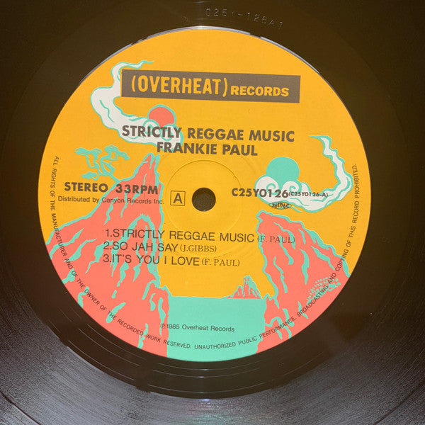 Frankie Paul - Strictly Reggae Music (Vinyl, LP, Album) Very Good Plus (VG+) / Very Good Plus (VG+)