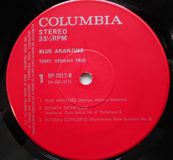 Terry Herman Trio - Blue Aranjuez (Vinyl, LP, Album, Stereo)