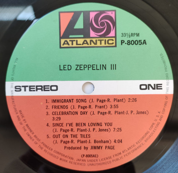 Led Zeppelin - Led Zeppelin III (Vinyl, LP, Album, Reissue, Stereo) Very Good (VG) / Good (G)