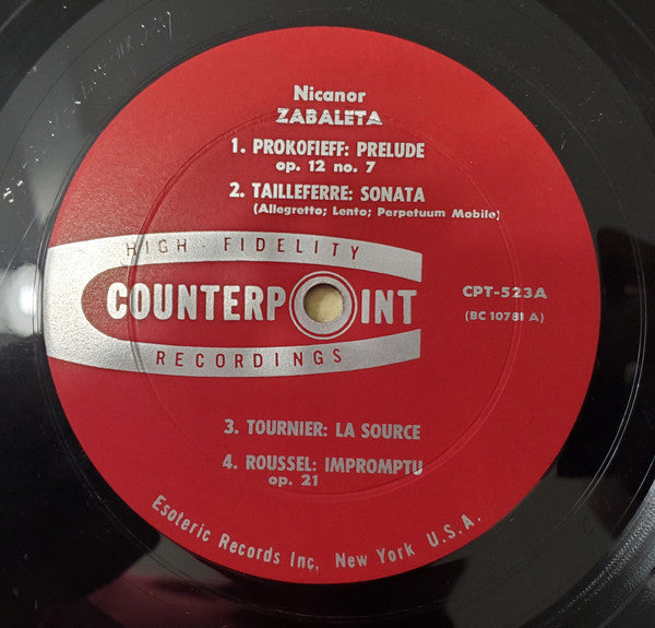 Nicanor Zabaleta - Harp Music Vol. 2 (Vinyl, LP, Album, Mono) Good Plus (G+) / Good Plus (G+)