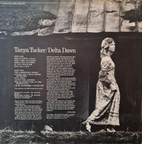 Tanya Tucker - Delta Dawn (Vinyl, LP, Album) Very Good Plus (VG+) / Very Good (VG)