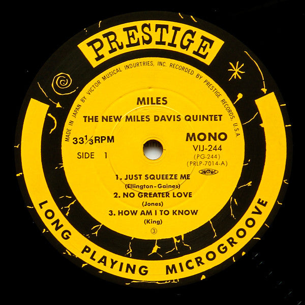 The Miles Davis Quintet - Miles (Vinyl, LP, Album, Reissue, Mono) Very Good Plus (VG+) / Very Good Plus (VG+)
