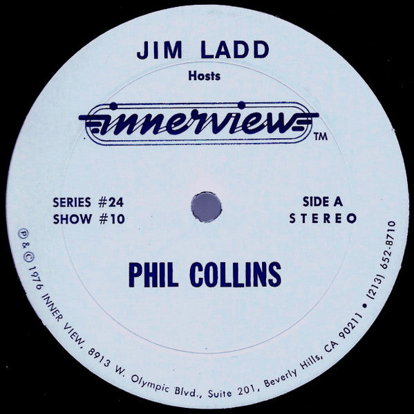 Phil Collins - Jim Ladd Hosts Innerview: Phil Collins (Vinyl, LP, Transcription, Stereo) Very Good (VG) / Generic