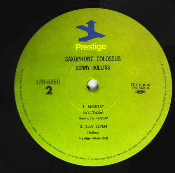 Sonny Rollins - Saxophone Colossus (Vinyl, LP, Album, Reissue)