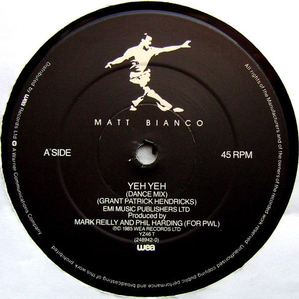 Matt Bianco - Yeh Yeh (Vinyl, 12", 45 RPM) Very Good Plus (VG+) / Very Good (VG)