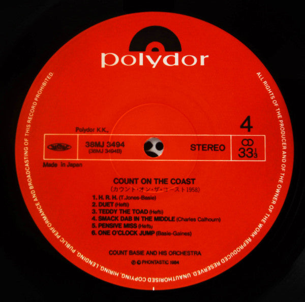 Count Basie Orchestra - Count On The Coast '58 (2xVinyl, LP, Album) Good Plus (G+) / Good Plus (G+)