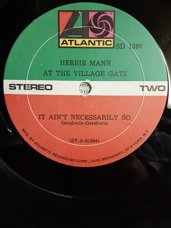 Herbie Mann - Herbie Mann At The Village Gate (Vinyl, LP, Album, Reissue, Stereo) Very Good Plus (VG+) / Very Good (VG)
