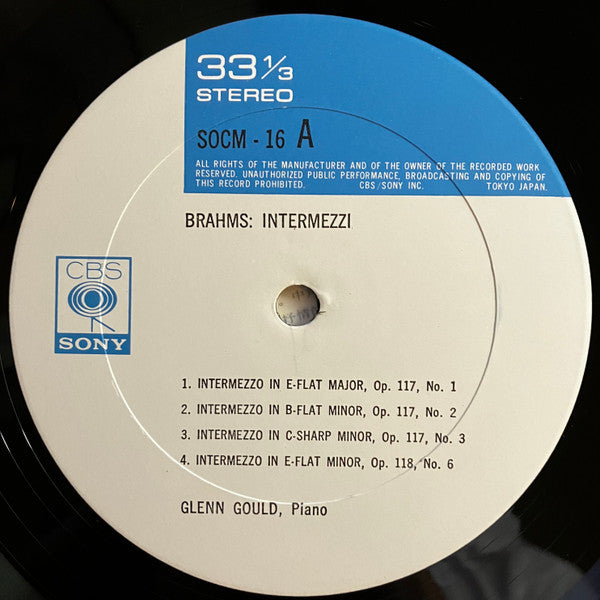 Johannes Brahms - 10 Intermezzi For Piano (Vinyl, LP, Reissue, Stereo) Very Good (VG) / Good Plus (G+)