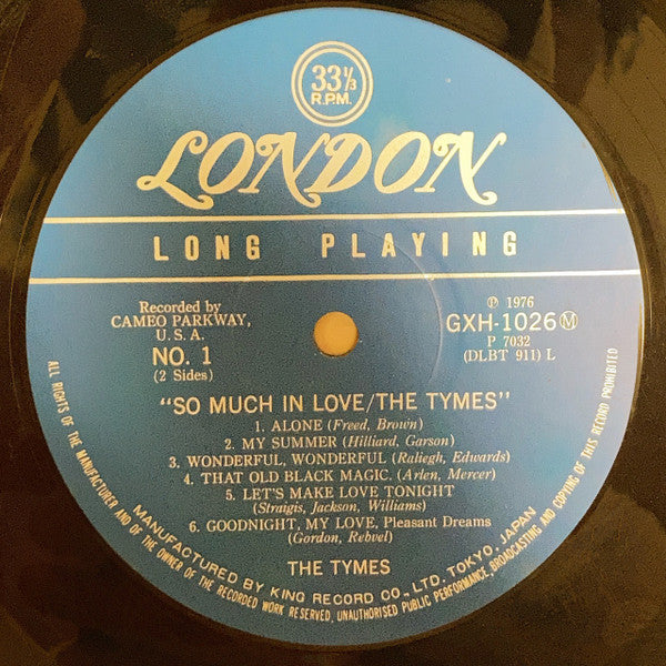 The Tymes - So Much In Love (Vinyl, LP, Album, Reissue, Mono) Very Good Plus (VG+) / Very Good (VG)