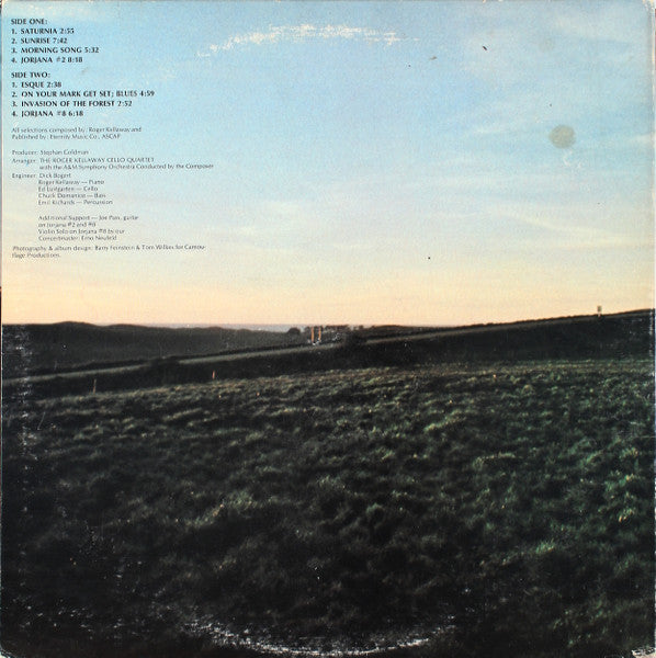 Roger Kellaway - The Roger Kellaway Cello Quartet (Vinyl, LP, Stereo) Very Good (VG) / Good Plus (G+)