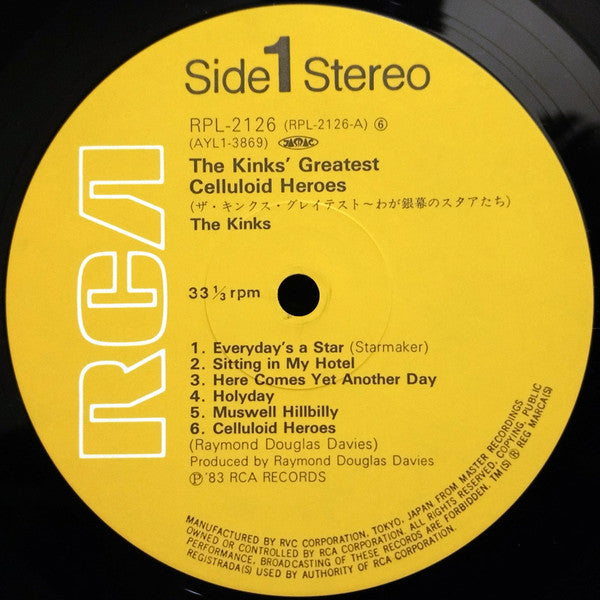 The Kinks - The Kinks' Greatest Celluloid Heroes (Vinyl, LP, Compilation) Very Good Plus (VG+) / Very Good Plus (VG+)