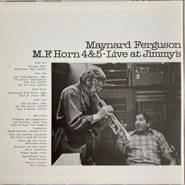 Maynard Ferguson - M.F. Horn 4&5: Live At Jimmy's (2xVinyl, LP, Album, Reissue, Stereo) Very Good Plus (VG+) / Very Good Plus (VG+)