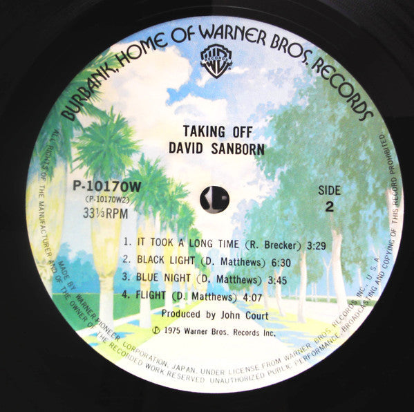 David Sanborn - Taking Off (Vinyl, LP, Album) Very Good Plus (VG+) / Good Plus (G+)