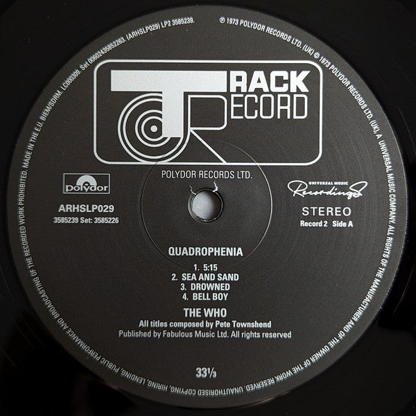 The Who - Quadrophenia (2xVinyl, LP, Album, Reissue, Remastered, Stereo) Very Good Plus (VG+) / Near Mint (NM or M-)