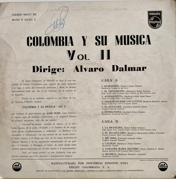 Various - Colombia Y Su Música Volumen II (Vinyl, LP, Compilation, Mono) Good Plus (G+) / Good (G)