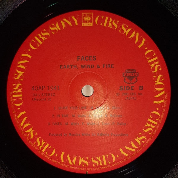 Earth, Wind & Fire - Faces (2xVinyl, LP, Album, Stereo) Very Good (VG) / Very Good (VG)