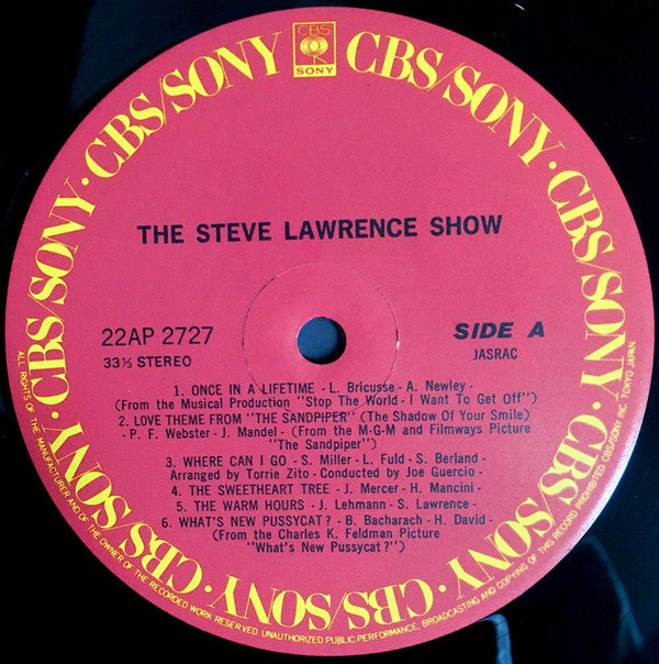 Steve Lawrence (2) - The Steve Lawrence Show (Vinyl, LP, Album, Reissue, Stereo) Near Mint (NM or M-) / Near Mint (NM or M-)