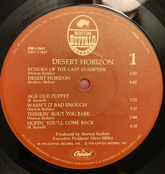 Norton Buffalo - Desert Horizon (Vinyl, LP, Album) Very Good (VG) / Very Good (VG)
