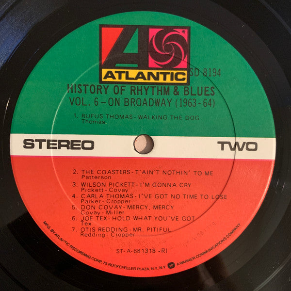 Various - History Of Rhythm & Blues  Volume 6  On Broadway 1963-64 (Vinyl, LP, Compilation) Very Good Plus (VG+) / Very Good (VG)