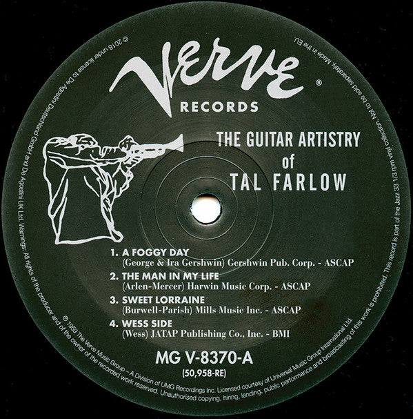 Tal Farlow - The Guitar Artistry Of Tal Farlow (Vinyl, LP, Album, Stereo) Near Mint (NM or M-) / Near Mint (NM or M-)