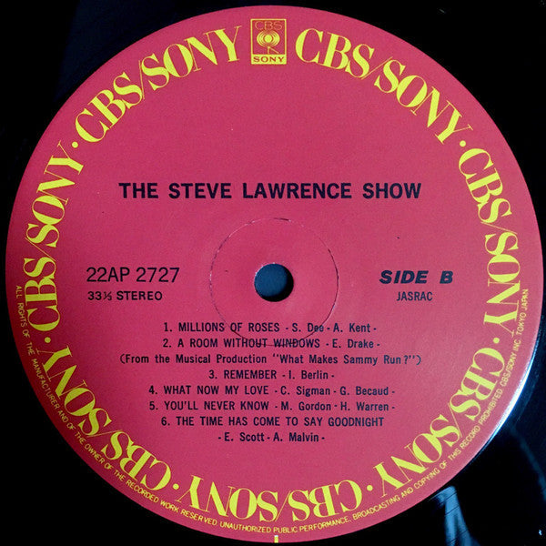 Steve Lawrence (2) - The Steve Lawrence Show (Vinyl, LP, Album, Reissue, Stereo) Near Mint (NM or M-) / Near Mint (NM or M-)