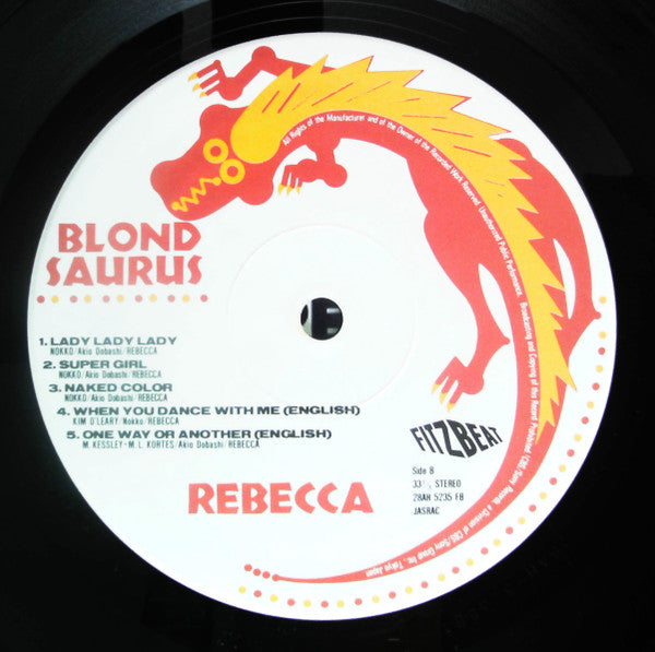 Rebecca (8) - Blond Saurus (Vinyl, LP, Album, Stereo) Very Good (VG) / Very Good Plus (VG+)