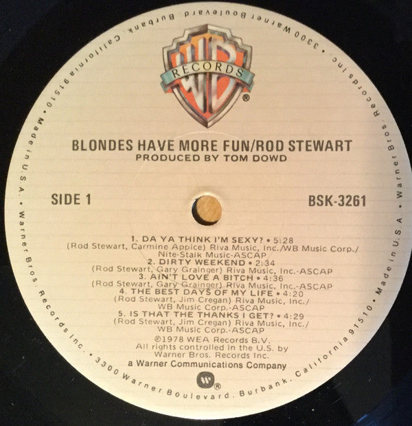Rod Stewart - Blondes Have More Fun (Vinyl, LP, Album) Very Good (VG) / Very Good (VG)