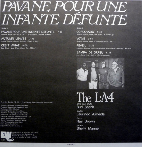 LA4 - Pavane Pour Une Infante Défunte (Vinyl, LP, Album) Very Good Plus (VG+) / Very Good Plus (VG+)
