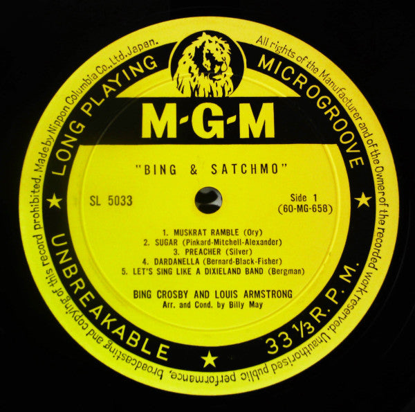 Bing Crosby - Bing & Satchmo (Vinyl, LP, Album, Mono) Very Good Plus (VG+) / Near Mint (NM or M-)