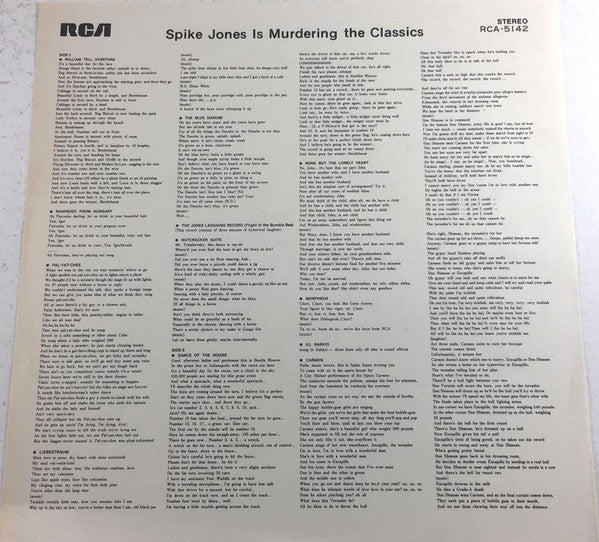 Spike Jones And His City Slickers - Spike Jones Is Murdering The Classics (Vinyl, LP, Compilation, Reissue, Stereo) Very Good Plus (VG+) / Very Good Plus (VG+)