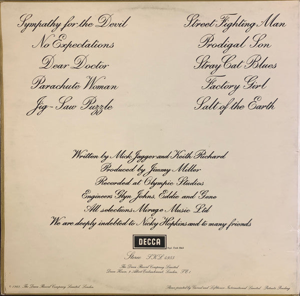 The Rolling Stones - Beggars Banquet (Vinyl, LP, Album, Reissue, Stereo) Very Good (VG) / Very Good (VG)