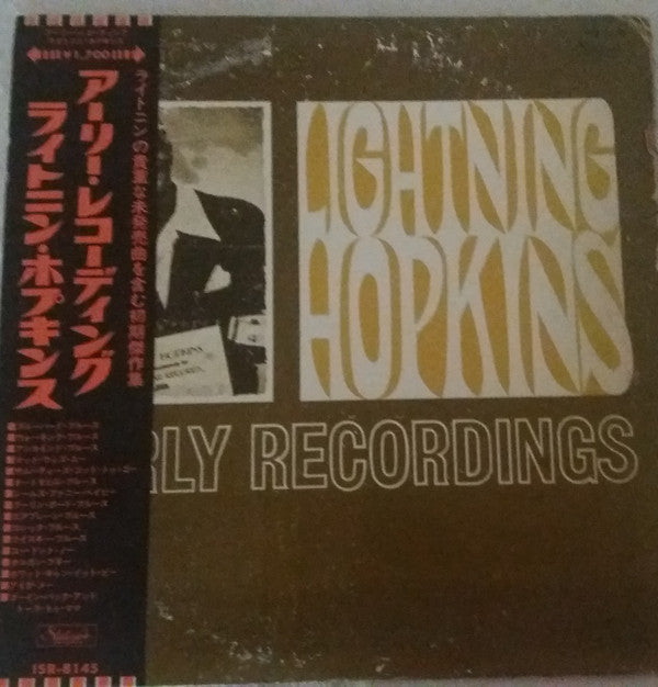 Lightnin' Hopkins - Early Recordings (Vinyl, LP, Album, Compilation, Reissue) Very Good Plus (VG+) / Very Good Plus (VG+)