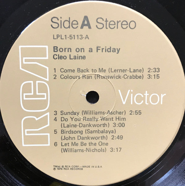 Cleo Laine - Born On A Friday (Vinyl, LP, Album, Reissue) Very Good Plus (VG+) / Very Good Plus (VG+)
