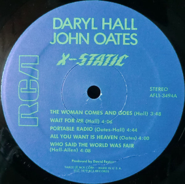 Daryl Hall & John Oates - X-Static (Vinyl, LP, Album, Stereo) Very Good (VG) / Very Good (VG)