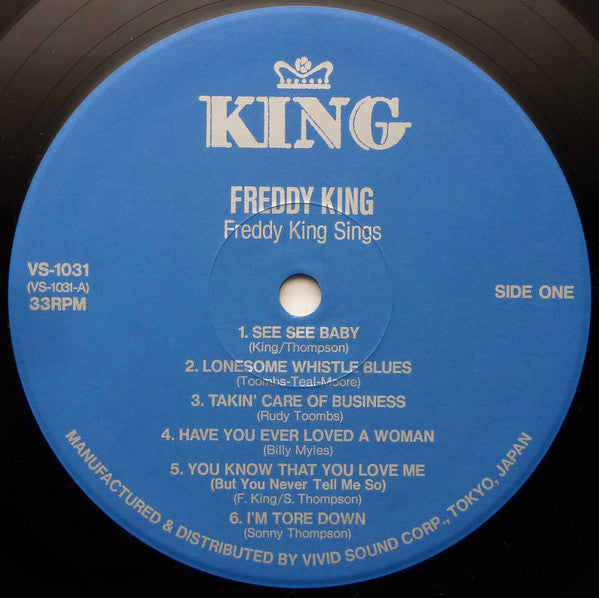 Freddie King - Freddy King Sings (Vinyl, LP, Reissue, Repress) Very Good Plus (VG+) / Very Good (VG)