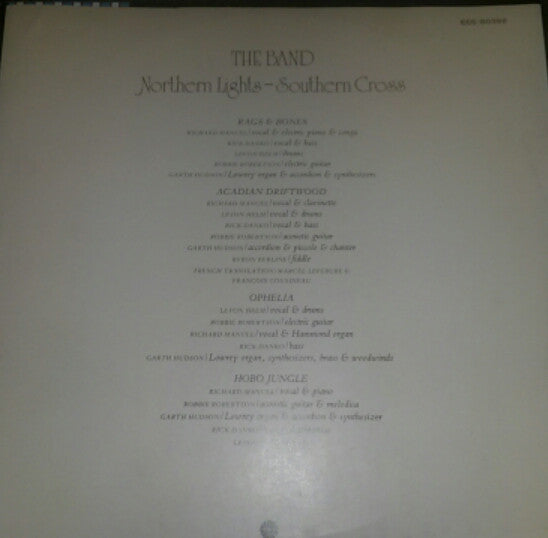 The Band - Northern Lights - Southern Cross (Vinyl, LP, Album, Promo, Stereo) Very Good Plus (VG+) / Good (G)