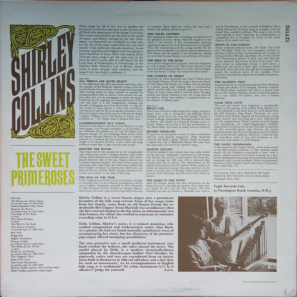 Shirley Collins - The Sweet Primeroses (Vinyl, LP, Album, Reissue, Mono) Very Good (VG) / Very Good Plus (VG+)