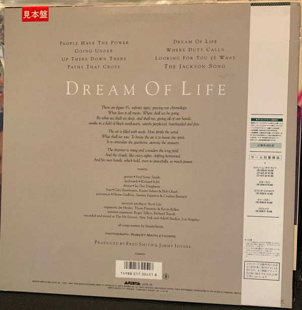 Patti Smith - Dream Of Life (Vinyl, LP, Album, Promo, Stereo) Near Mint (NM or M-) / Good Plus (G+)