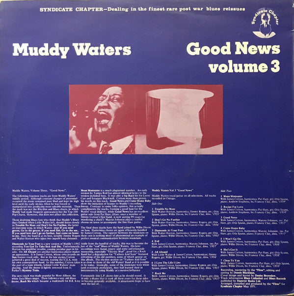 Muddy Waters - Good News Volume 3 (Vinyl, LP, Album, Compilation, Mono) Very Good (VG) / Good Plus (G+)